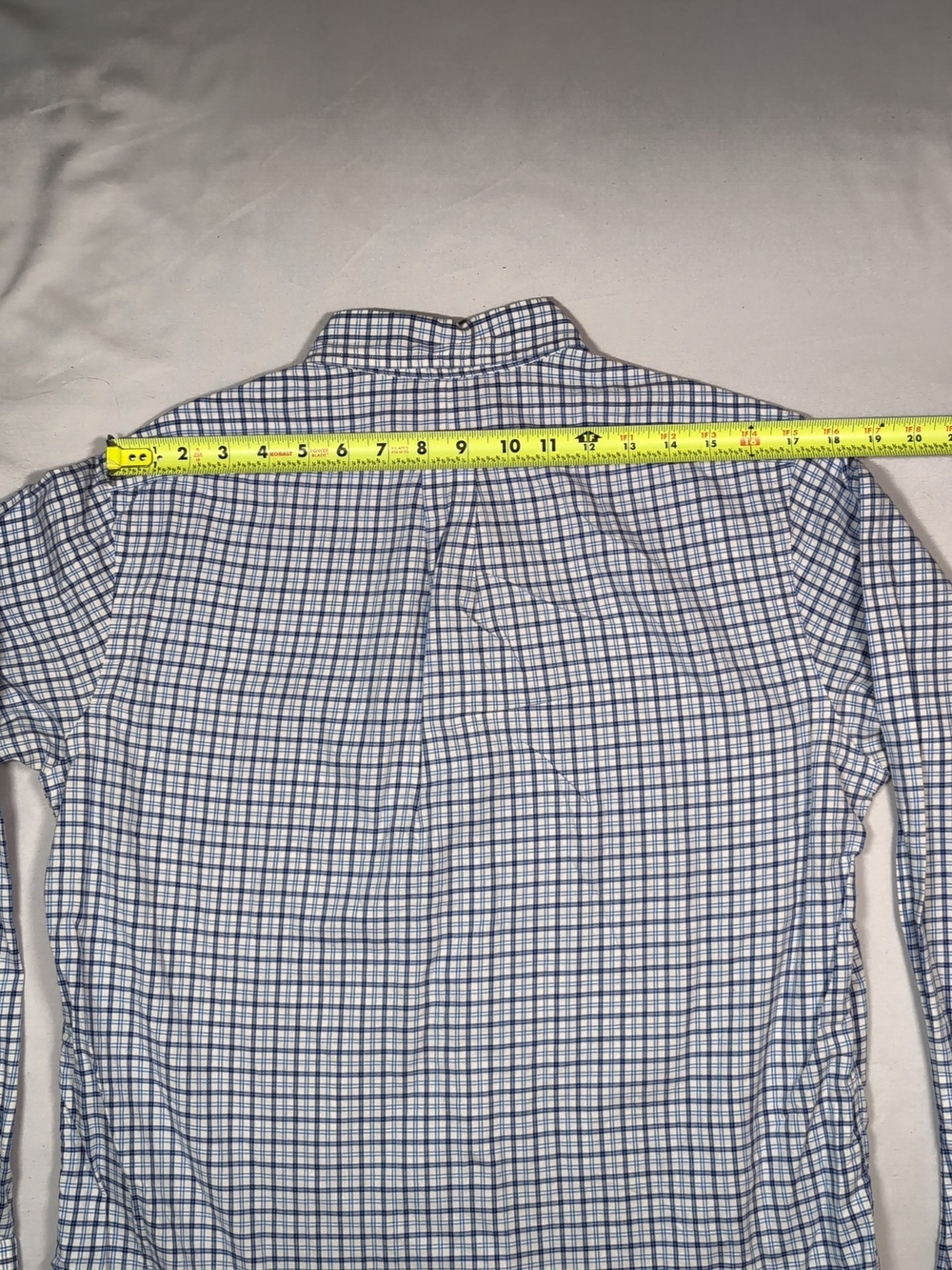 Ralph Lauren Blue and White Checked Button-Down Shirt - Picture 3 of 7